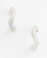 Chico's Silver Wavy Hoop Earrings SILVER
