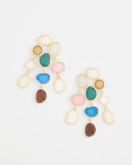 Chico's No Droop® Rainbow Resin Drop Earrings MULTI