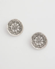 Chico's Medallion Earrings SILVER