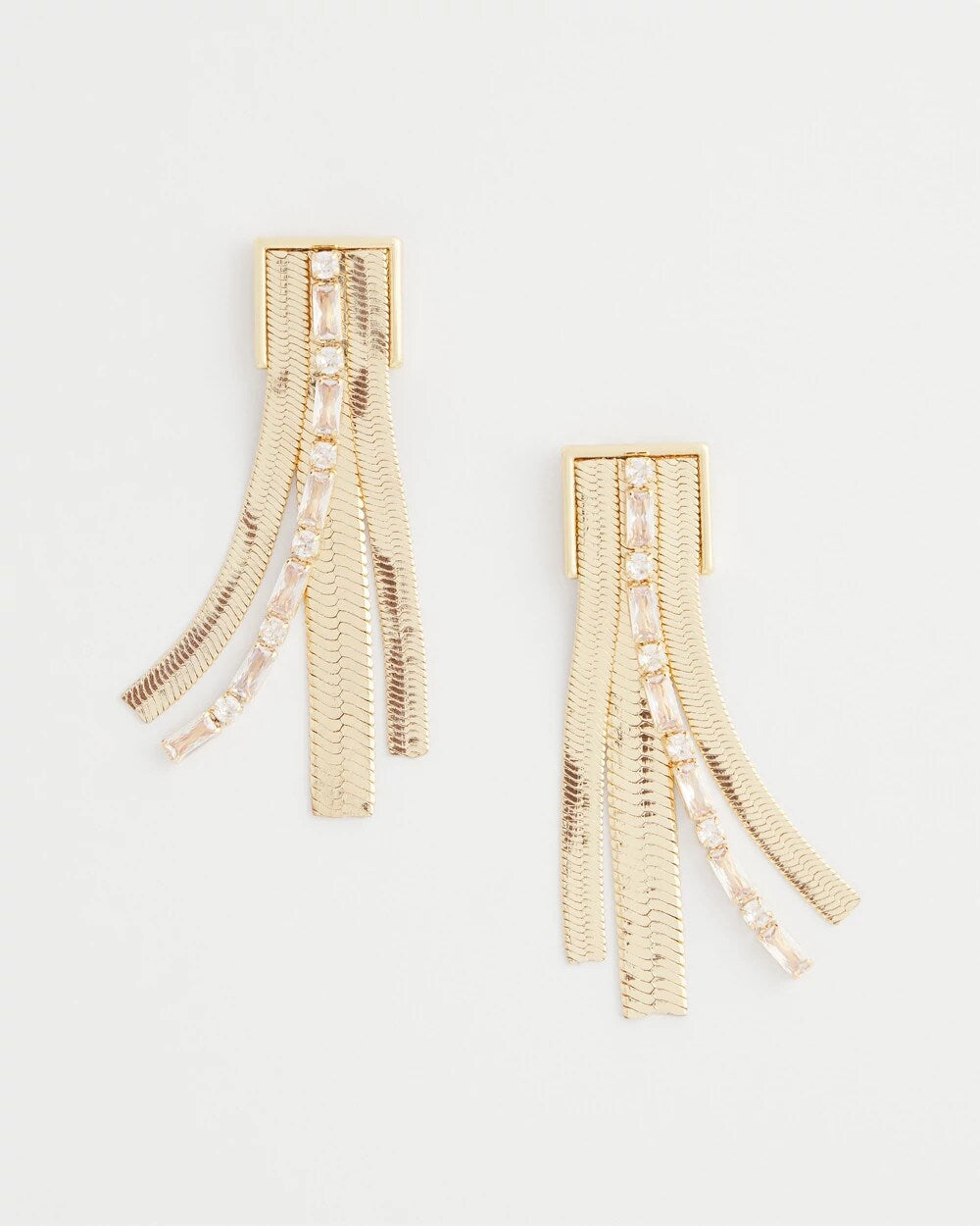 Chico's Snake Chain Linear Earrings GOLD