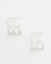 Chico's No Droop® Cutout Silvertone Hoop Earrings SILVER