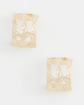 Chico's No Droop® Cutout Goldtone Hoop Earrings GOLD