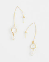 Chico's No Droop® Quartz Crystal Threader Earrings GOLD