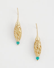 Chico's Gold Lantern Drop Earrings GOLD