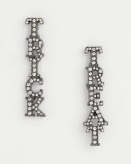 Chico's Trick Or Treat Glitz Earrings SILVER