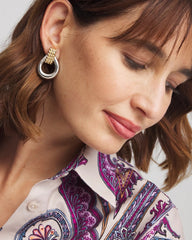 Chico's No Droop™ Mixed-Metal Teardrop Clip-On Earrings MIXED METALS