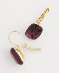 Chico's Purple Gem Drop Earrings PURPLE