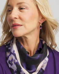 Chico's Purple Gem Drop Earrings PURPLE