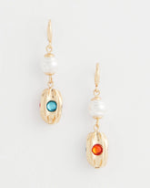 Chico's No Droop® Goldtone Faux Pearl Earrings PEARL