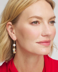 Chico's No Droop® Goldtone Faux Pearl Earrings PEARL
