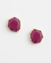 Chico's No Droop® Jade Stud Earrings RED