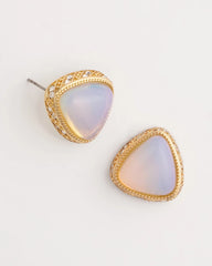 Chico's Faux Opal Stud Earrings NEUTRAL