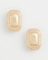 Chico's No Droop® Goldtone Square Clip-On Earrings GOLD