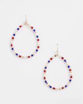 Chico's No Droop® Red White & Blue Earrings MULTI