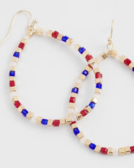 Chico's No Droop® Red White & Blue Earrings MULTI