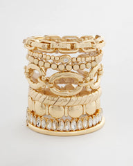Chico's Gold Link Stretch Bracelet GOLD