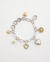 Chico's Heart Charm Bracelet MIXED METALS