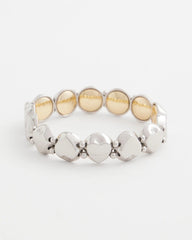 Chico's Reversible Round Stretch Bracelet MIXED METALS
