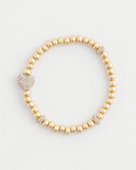 Chico's Gold Heart Stretch Bracelet GOLD