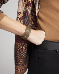 Chico's Medallion Stretch Bracelet GOLD