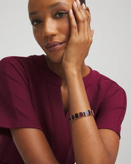 Chico's Chianti Square Stretch Bracelet DEEP CHIANTI