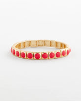 Chico's Bold Orange Goldtone Stretch Bracelet ORANGE