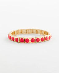 Chico's Bold Orange Goldtone Stretch Bracelet ORANGE