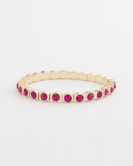 Chico's Small Faceted Stretch Bracelet PINK
