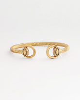 Chico's Equestrian Horsebit Goldtone Cuff Bracelet GOLD
