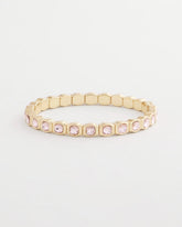 Chico's Small Pink Faceted Gem Stretch Bracelet PALE PINK
