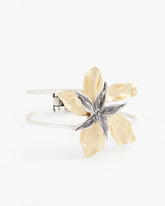 Chico's Mixed-Metal Floral Cuff Bangle Bracelet MIXED METALS
