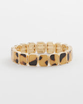 Chico's Tortoise Square Stretch Bracelet BROWN