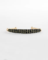 Chico's Thread Wrapped Cuff Bracelet BLACK/GOLD