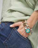Chico's Spring Flower Charm Bracelet MULTI