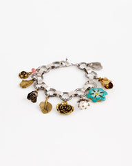 Chico's Spring Flower Charm Bracelet MULTI