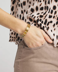 Chico's Neutral Square Stretch Bracelet NEUTRAL