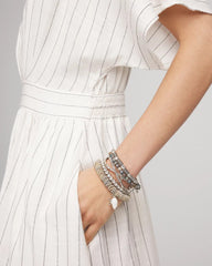 Chico's Agate Stretch Charm Bracelet NEUTRAL