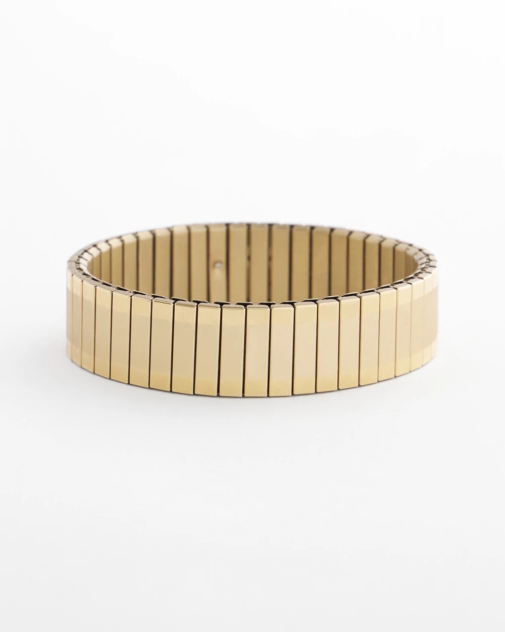 Chico's Goldtone Stretch Watchband Bracelet GOLD