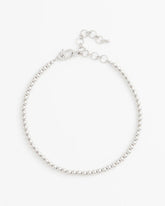 Chico's Silvertone Beaded Necklace SILVER