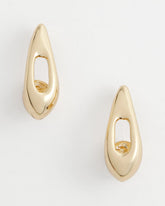Chico's Gold Puff Hoop Earrings GOLD