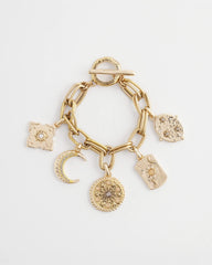 Chico's Gold Celestial Charm Bracelet GOLD