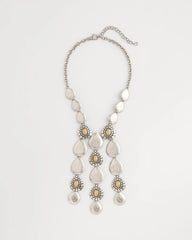 Chico's Island Metal Linear Necklace MIXED METALS