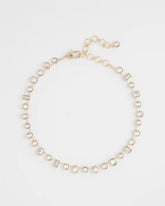Chico's Bezel Set Short Goldtone Necklace GOLD
