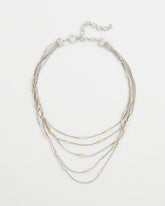 Chico's Mixed Metal Multi-Strand Necklace MIXED METALS