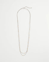 Chico's Mixed Metal Double Strand Necklace MIXED METALS