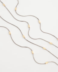 Chico's Mixed Metal Double Strand Necklace MIXED METALS