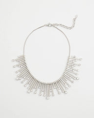 Chico's Chico’s Originals Silver Slice & Gem Bib SILVER