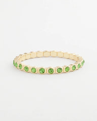 Chico's Small Faceted Stretch Bracelet GREEN