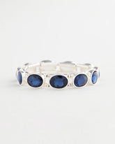 Chico's Large Faceted Gem Stretch Bracelet BLUE