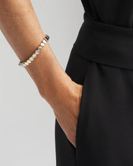 Chico's Silver & Gold Tone Round Stretch Bracelet MIXED METALS